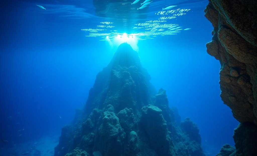 Pacific Ocean underwater mountain